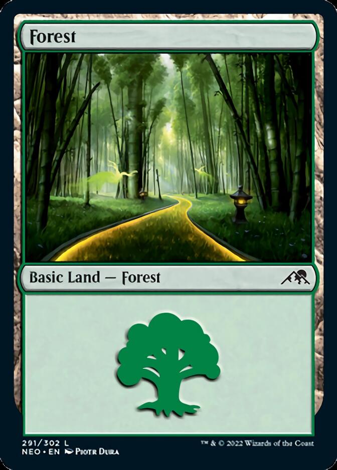 Forest (291) [Kamigawa: Neon Dynasty] | Boutique FDB TCG