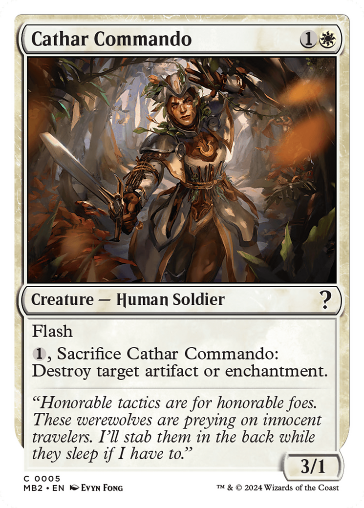 Cathar Commando (White Border) [Mystery Booster 2] | Boutique FDB TCG