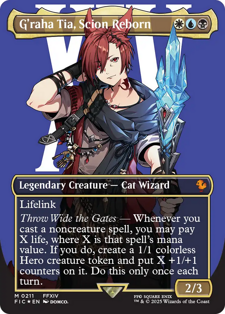 G'raha Tia, Scion Reborn (Borderless) (Surge Foil) [FINAL FANTASY Commander] | Boutique FDB TCG