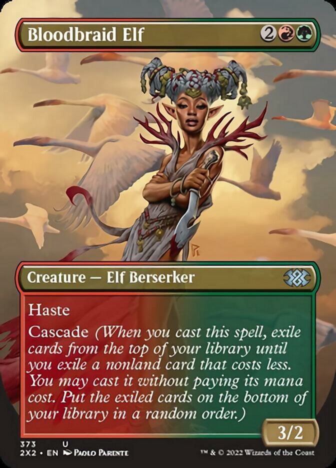 Bloodbraid Elf (Borderless Alternate Art) [Double Masters 2022] | Boutique FDB TCG