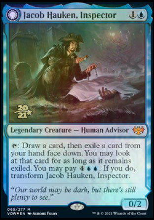 Jacob Hauken, Inspector // Hauken's Insight [Innistrad: Crimson Vow Prerelease Promos] | Boutique FDB TCG