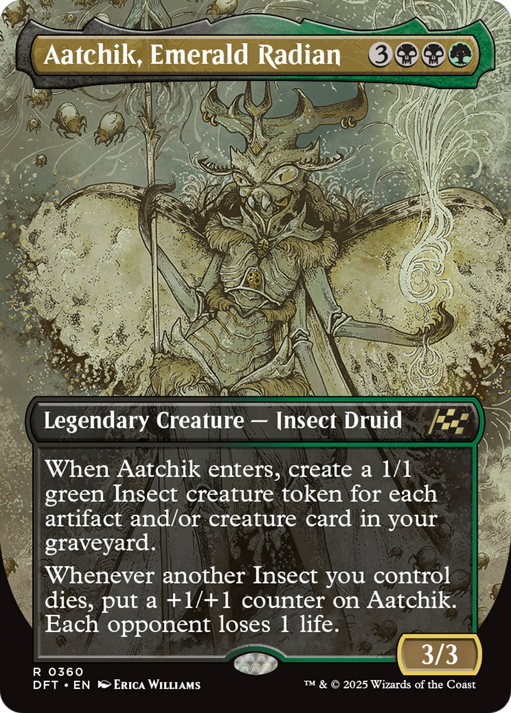 Aatchik, Emerald Radian (Borderless) [Aetherdrift] | Boutique FDB TCG