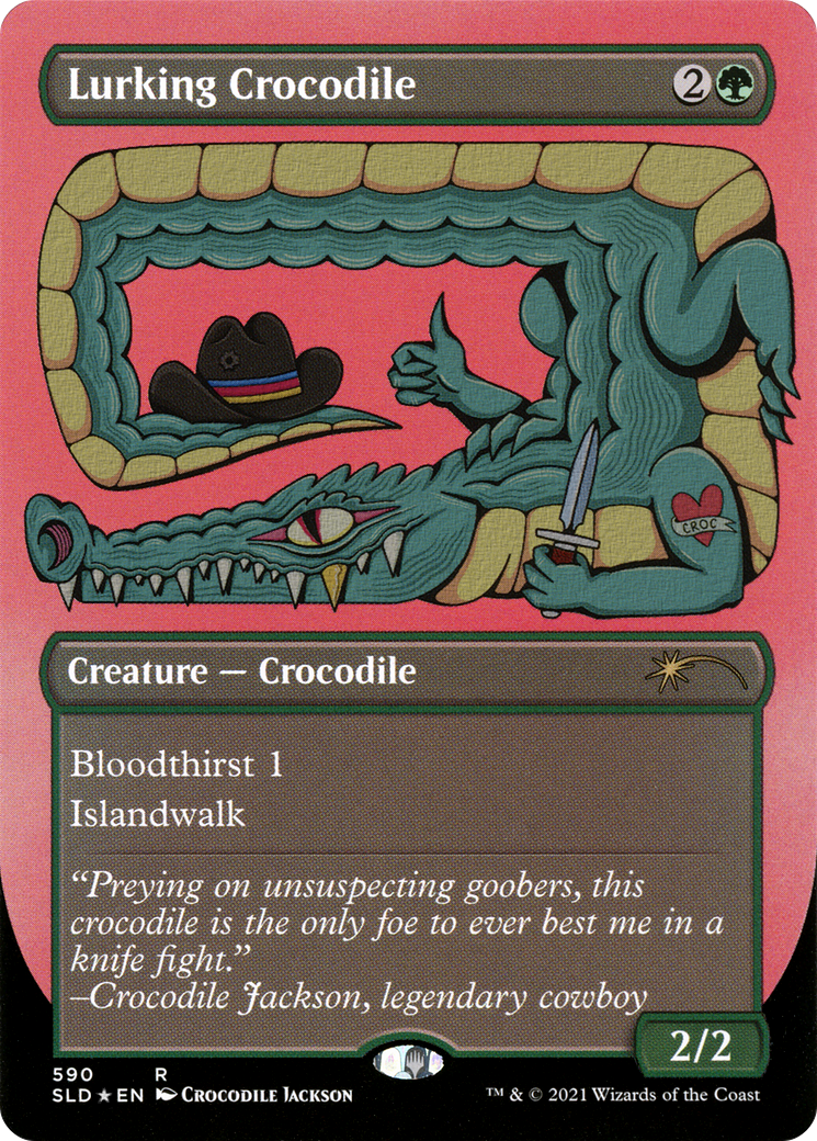 Lurking Crocodile (Foil Etched) [Secret Lair Drop Promos] | Boutique FDB TCG