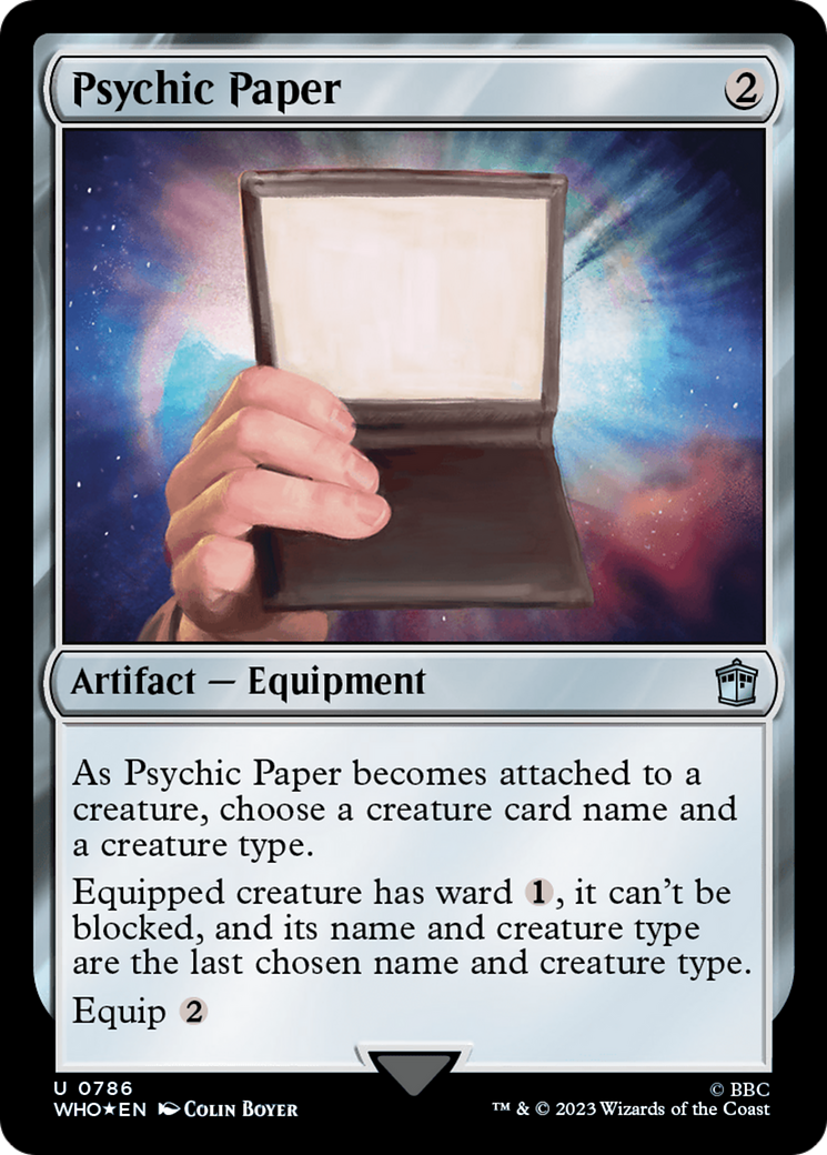 Psychic Paper (Surge Foil) [Doctor Who] | Boutique FDB TCG