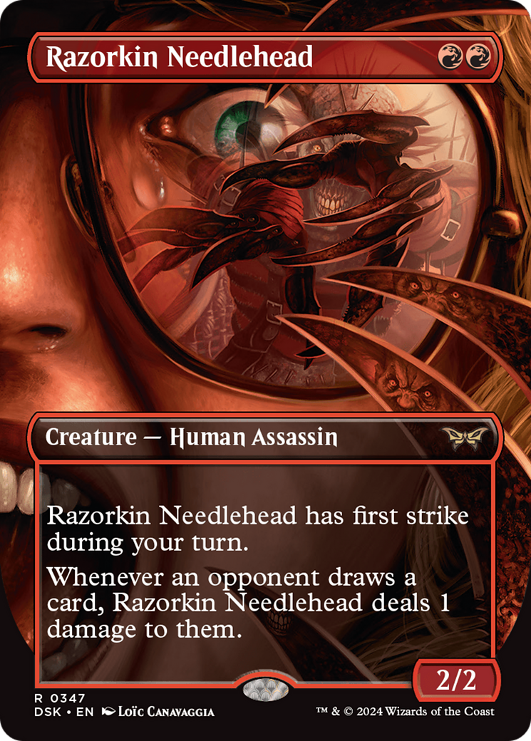 Razorkin Needlehead (Borderless) [Duskmourn: House of Horror] | Boutique FDB TCG