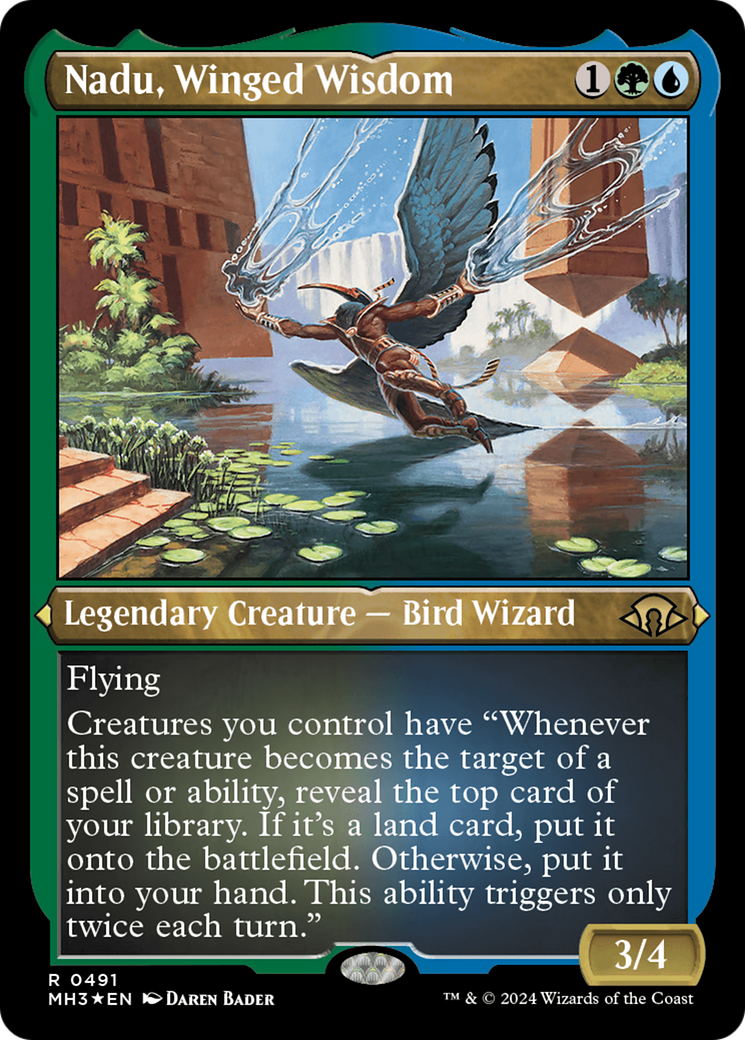 Nadu, Winged Wisdom (Foil Etched) [Modern Horizons 3] | Boutique FDB TCG
