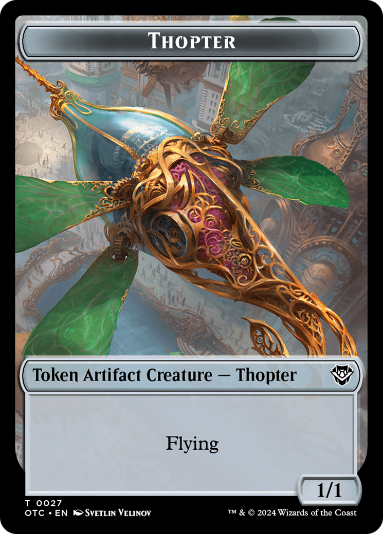 Thopter // Treasure Double-Sided Token [Outlaws of Thunder Junction Commander Tokens] | Boutique FDB TCG