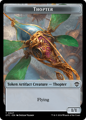 Thopter // Manifest Double-Sided Token [Outlaws of Thunder Junction Commander Tokens] | Boutique FDB TCG