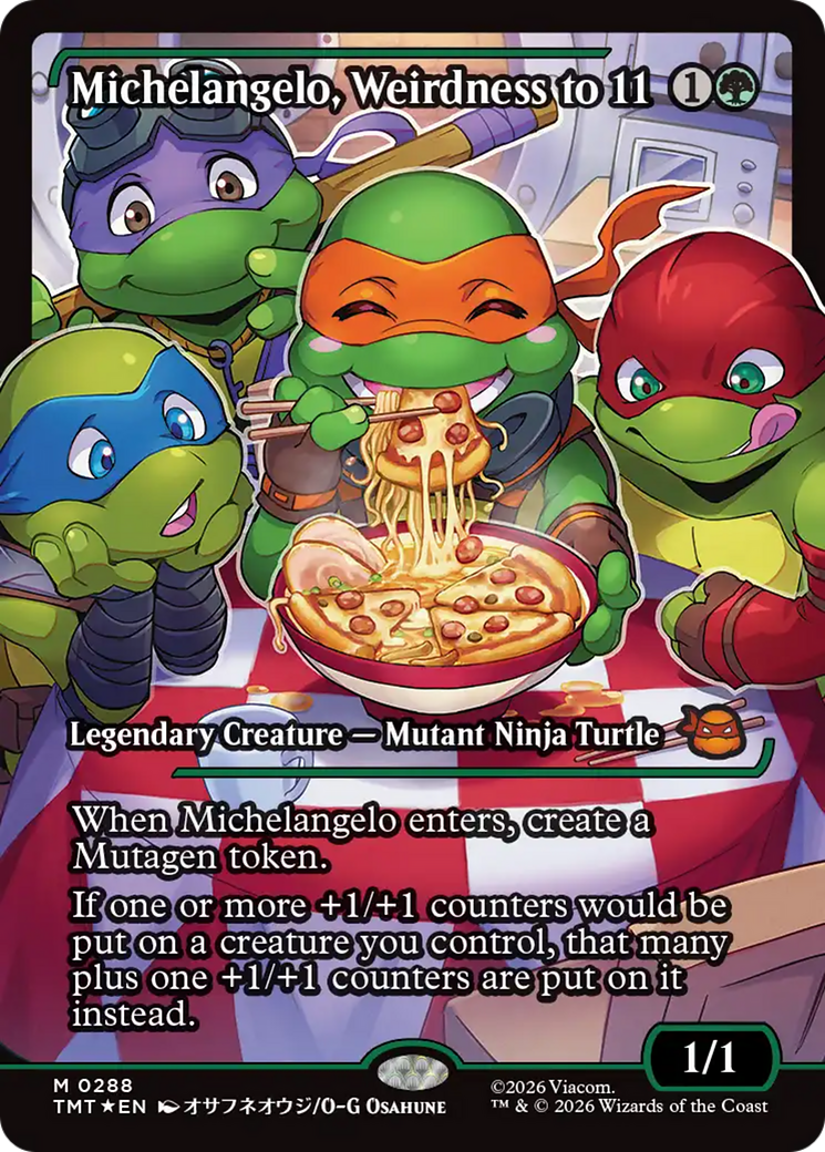 Michelangelo, Weirdness to 11 (Showcase) [Teenage Mutant Ninja Turtles] | Boutique FDB TCG