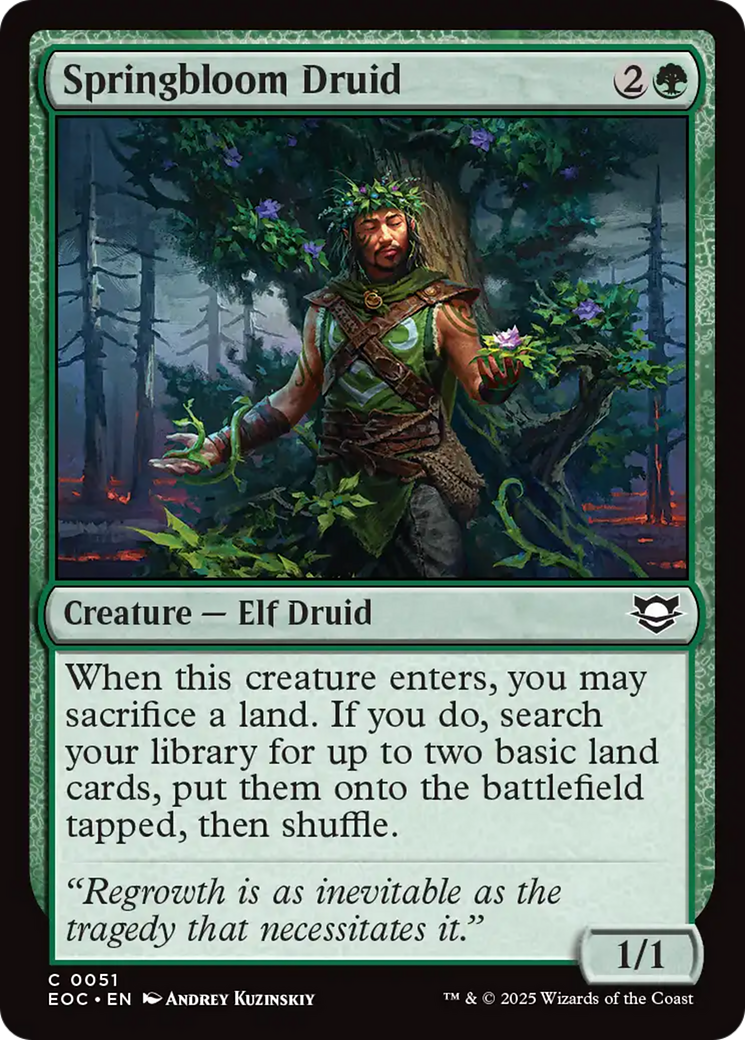 Springbloom Druid [Edge of Eternities Commander] | Boutique FDB TCG