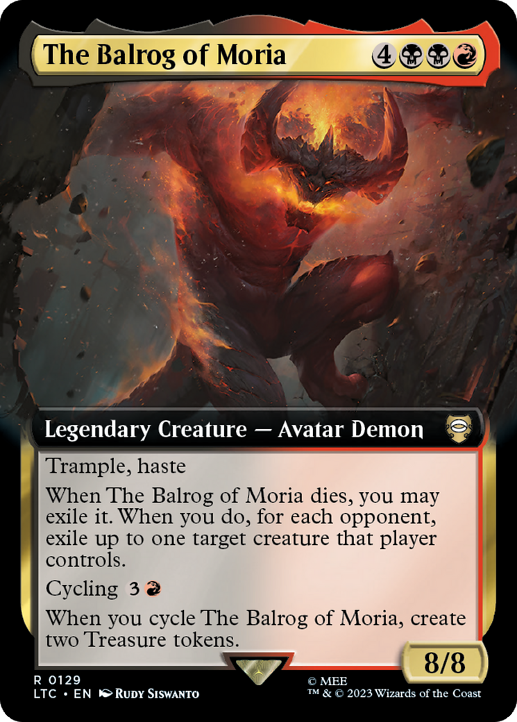 The Balrog of Moria (Extended Art) [The Lord of the Rings: Tales of Middle-Earth Commander] | Boutique FDB TCG