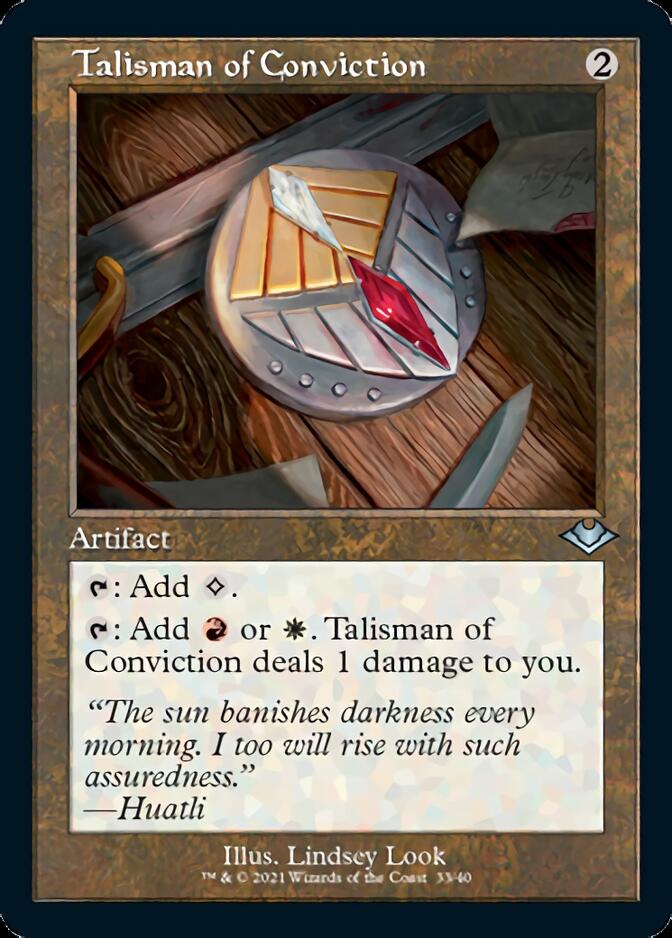 Talisman of Conviction (Retro Foil Etched) [Modern Horizons] | Boutique FDB TCG