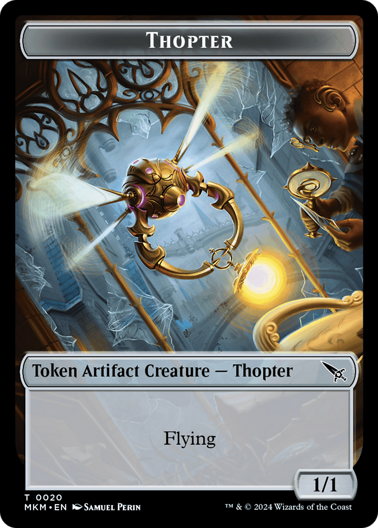 Thopter (0020) // Clue (0018) Double-Sided Token [Murders at Karlov Manor Tokens] | Boutique FDB TCG