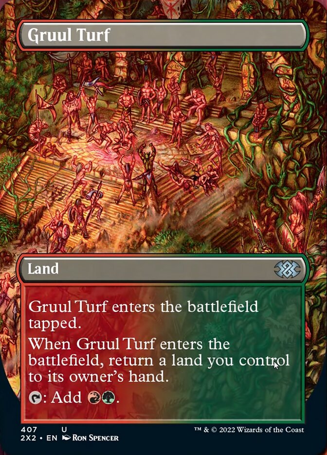 Gruul Turf (Borderless Alternate Art) [Double Masters 2022] | Boutique FDB TCG