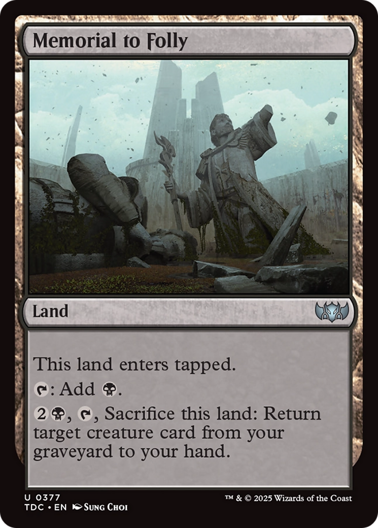 Memorial to Folly [Tarkir: Dragonstorm Commander] | Boutique FDB TCG