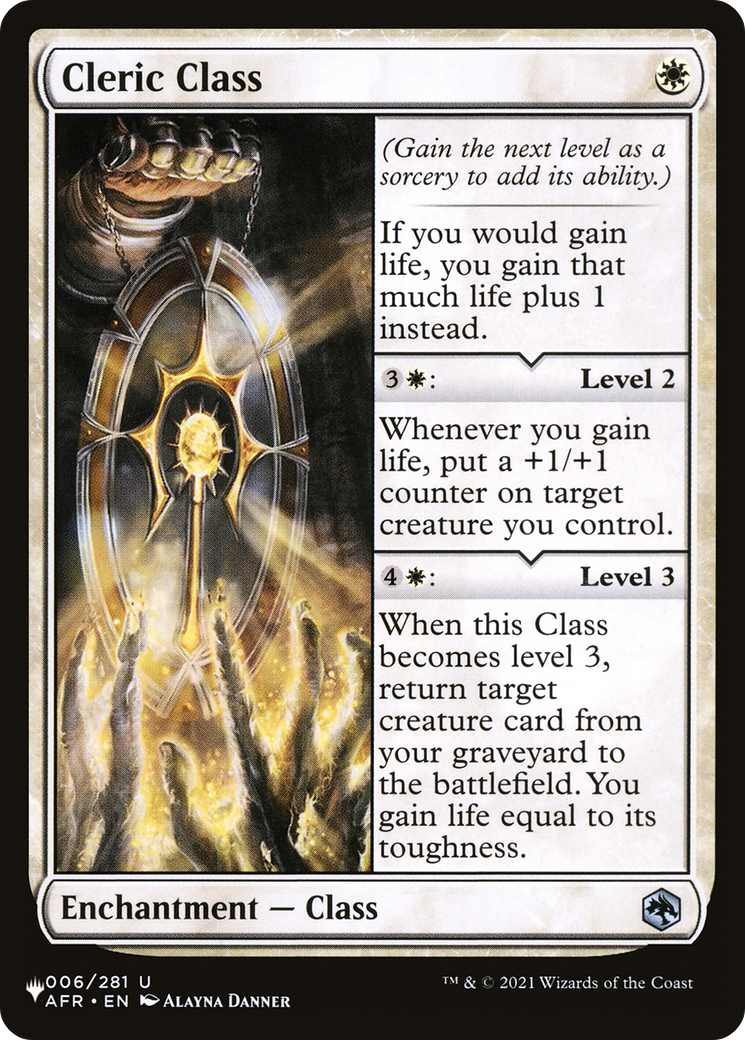 Cleric Class [The List Reprints] | Boutique FDB TCG