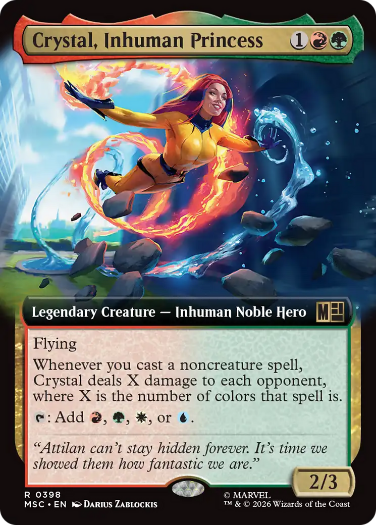 Crystal, Inhuman Princess (Extended Art) [Marvel Super Heroes Commander] | Boutique FDB TCG