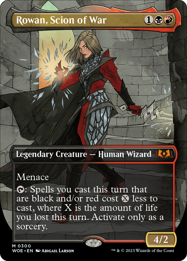 Rowan, Scion of War (Borderless Alternate Art) [Wilds of Eldraine] | Boutique FDB TCG