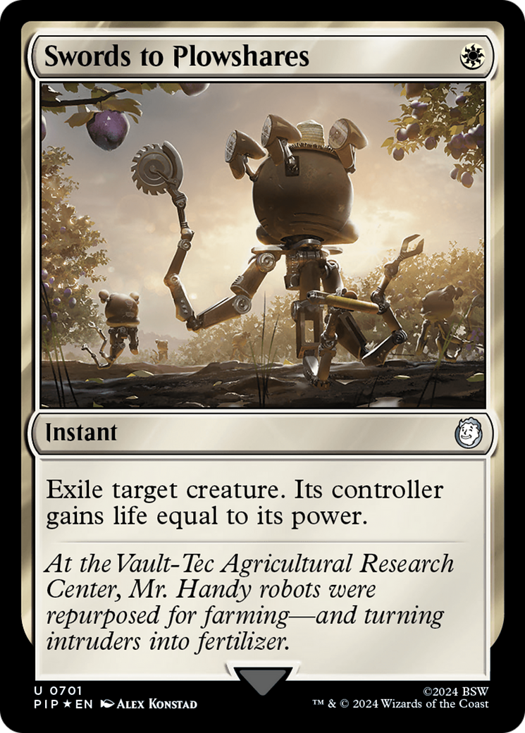 Swords to Plowshares (Surge Foil) [Fallout] | Boutique FDB TCG