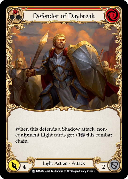 Defender of Daybreak (Red) [DTD094] (Dusk Till Dawn) | Boutique FDB TCG