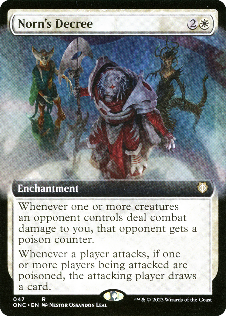 Norn's Decree (Extended Art) [Phyrexia: All Will Be One Commander] | Boutique FDB TCG