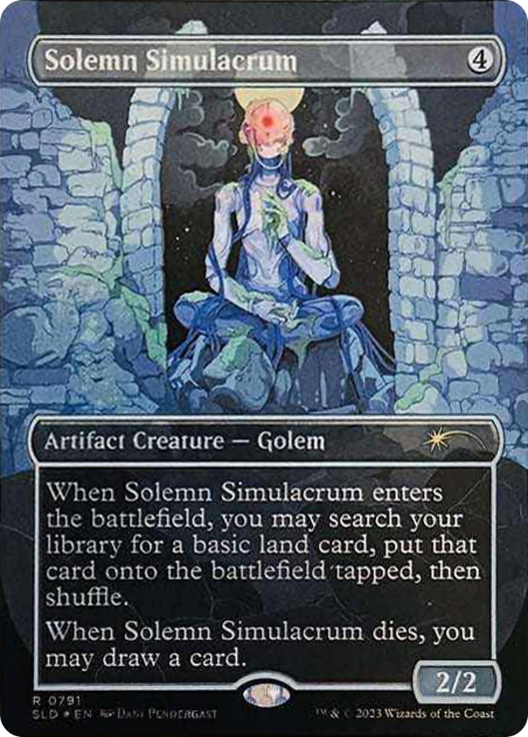 Solemn Simulacrum (0791) (Borderless) [Secret Lair Drop Series] | Boutique FDB TCG