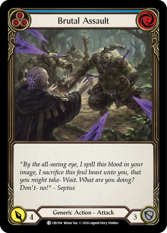 Brutal Assault (Blue) [CRU194] (Crucible of War)  1st Edition Normal | Boutique FDB TCG