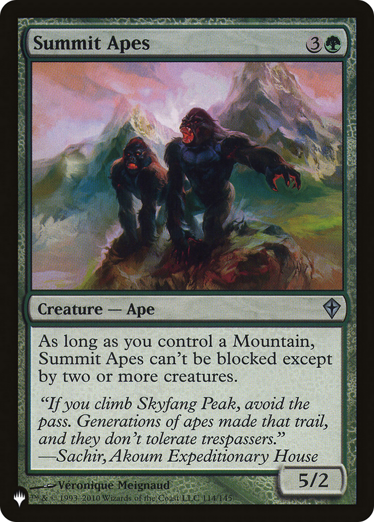 Summit Apes [The List Reprints] | Boutique FDB TCG