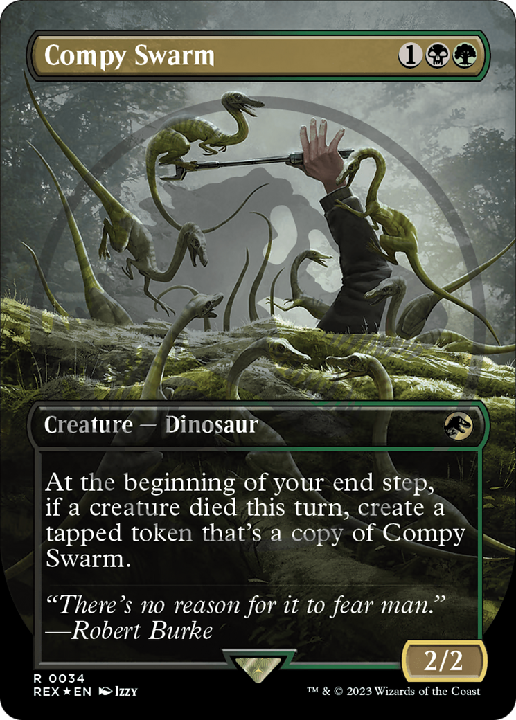 Compy Swarm (Emblem) (Borderless) [Jurassic World Collection Tokens] | Boutique FDB TCG