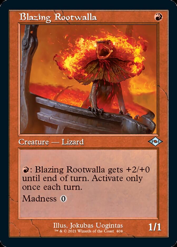 Blazing Rootwalla (Retro Foil Etched) [Modern Horizons 2] | Boutique FDB TCG