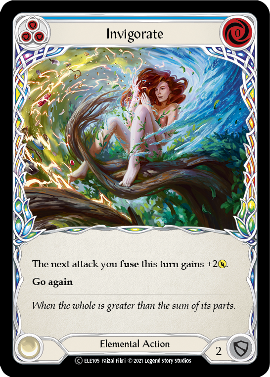 Invigorate (Blue) [U-ELE105] (Tales of Aria Unlimited)  Unlimited Rainbow Foil | Boutique FDB TCG