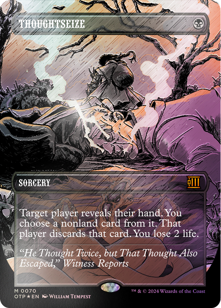 Thoughtseize (Textured Foil) [Outlaws of Thunder Junction: Breaking News] | Boutique FDB TCG