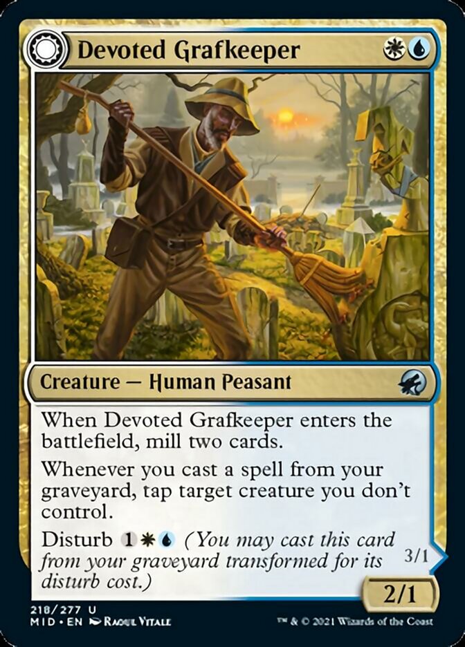 Devoted Grafkeeper // Departed Soulkeeper [Innistrad: Midnight Hunt] | Boutique FDB TCG