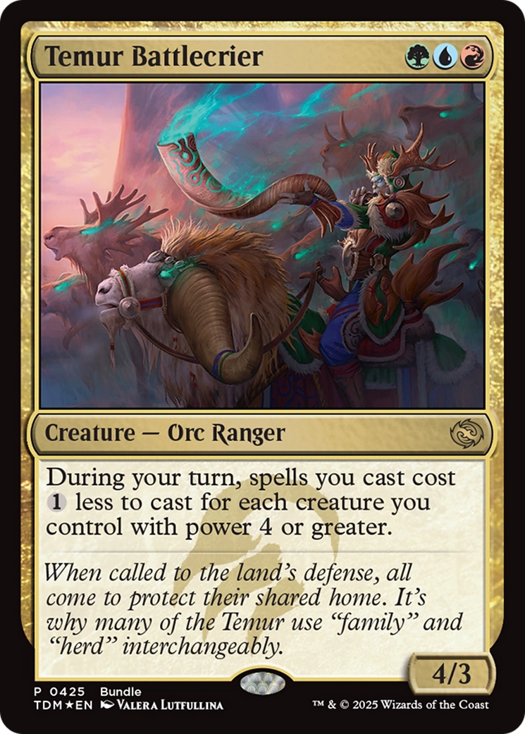 Temur Battlecrier (Bundle) [Tarkir: Dragonstorm Promos] | Boutique FDB TCG
