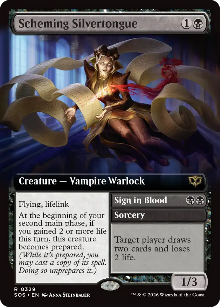 Scheming Silvertongue (Extended Art) [Secrets of Strixhaven] | Boutique FDB TCG
