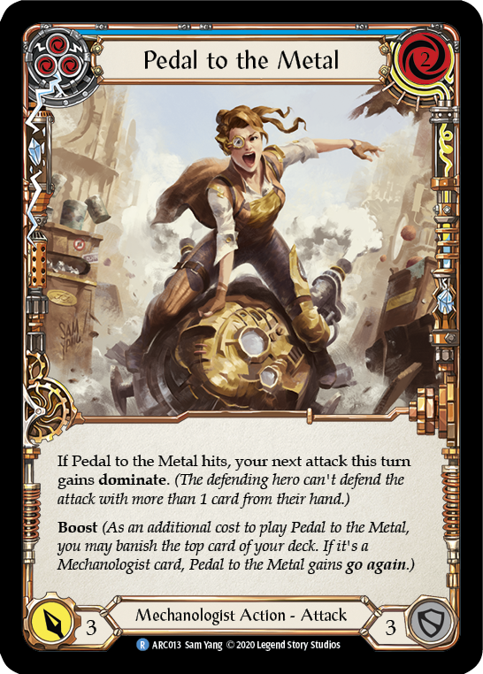 Pedal to the Metal (Blue) [U-ARC013] (Arcane Rising Unlimited)  Unlimited Rainbow Foil | Boutique FDB TCG