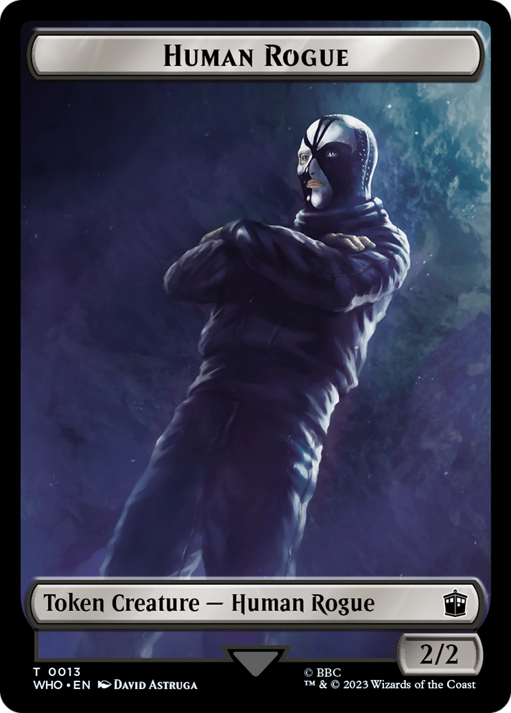 Human Rogue // Beast Double-Sided Token [Doctor Who Tokens] | Boutique FDB TCG