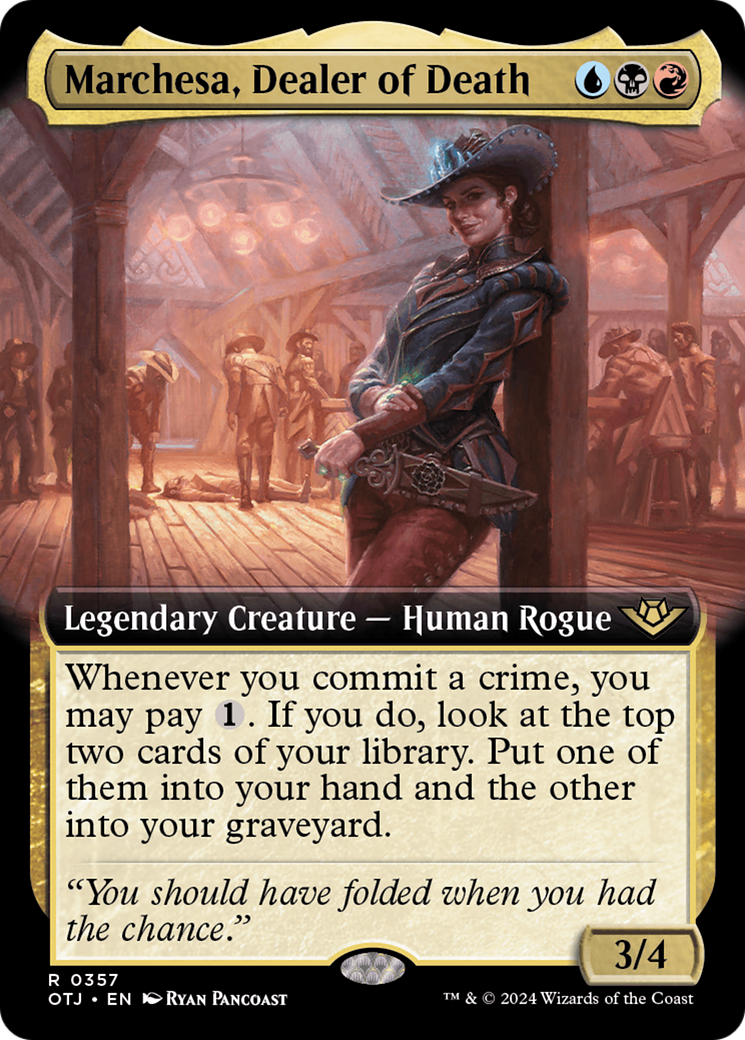 Marchesa, Dealer of Death (Extended Art) [Outlaws of Thunder Junction] | Boutique FDB TCG