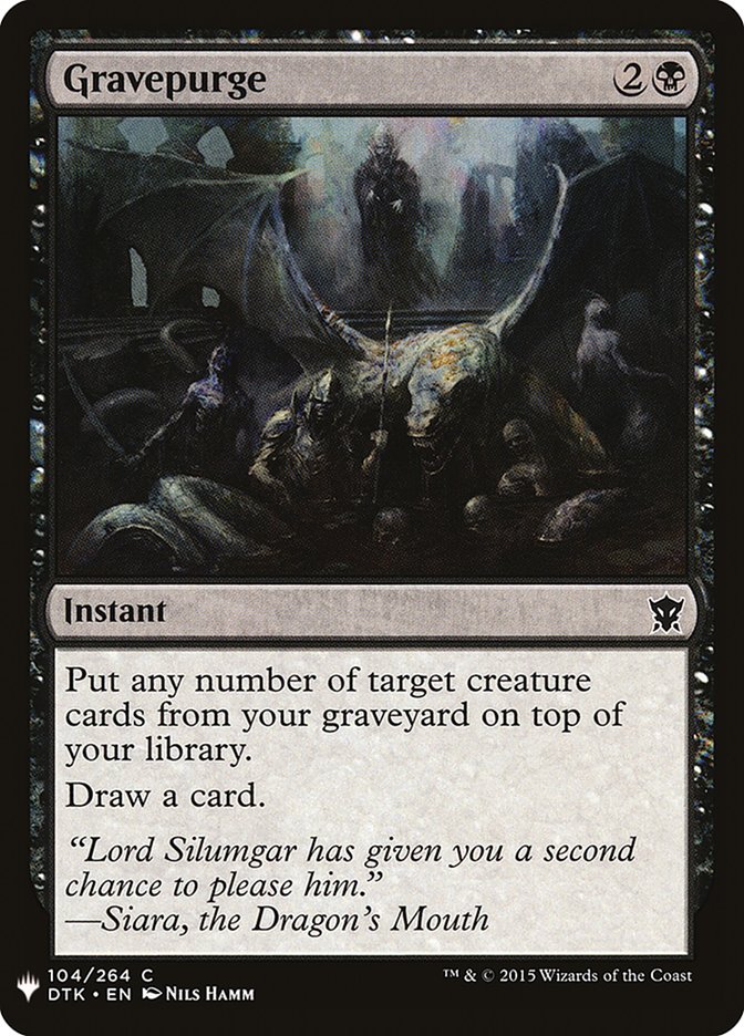 Gravepurge [Mystery Booster] | Boutique FDB TCG