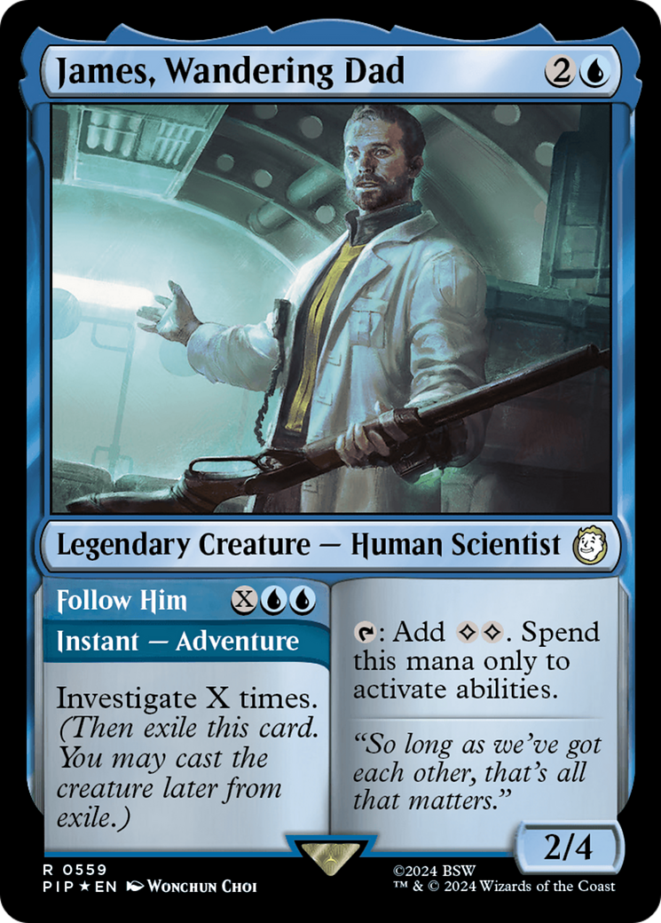 James, Wandering Dad // Follow Him (Surge Foil) [Fallout] | Boutique FDB TCG