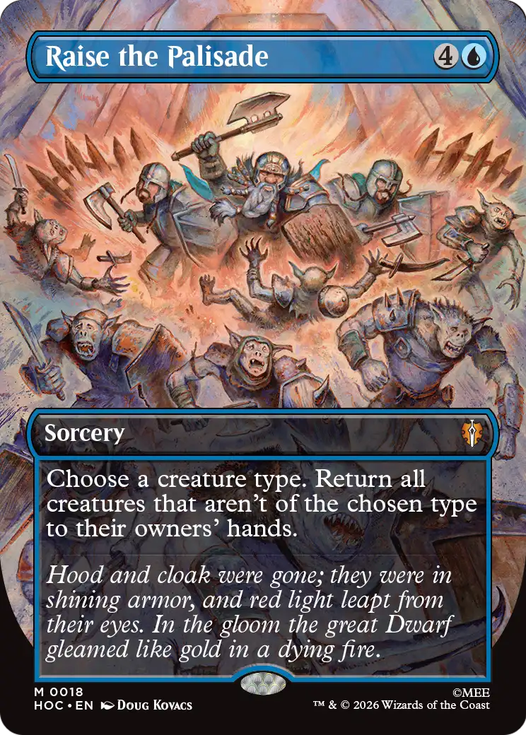Raise the Palisade (Borderless) [The Hobbit: Eternal-Legal] | Boutique FDB TCG