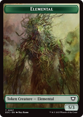 Elemental (0007) // Golem (0014) Double-Sided Token [Edge of Eternities Commander Tokens] | Boutique FDB TCG