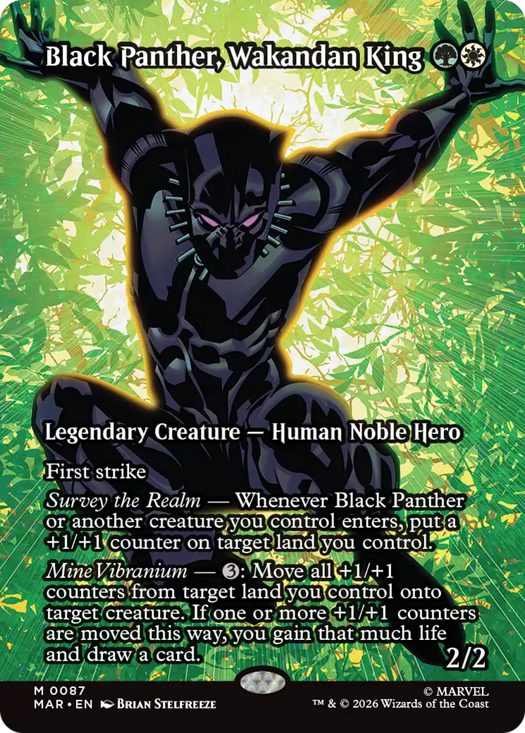 Black Panther, Wakandan King (Borderless) [Marvel Universe: Eternal-Legal] | Boutique FDB TCG