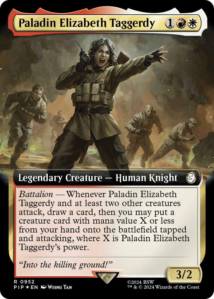 Paladin Elizabeth Taggerdy (Extended Art) (Surge Foil) [Fallout] | Boutique FDB TCG