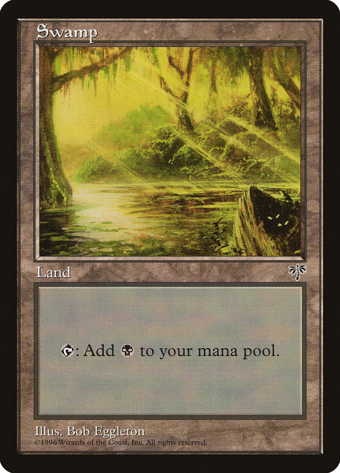 Swamp (Two Sets of Eyes Bottom Right) [Mirage] | Boutique FDB TCG