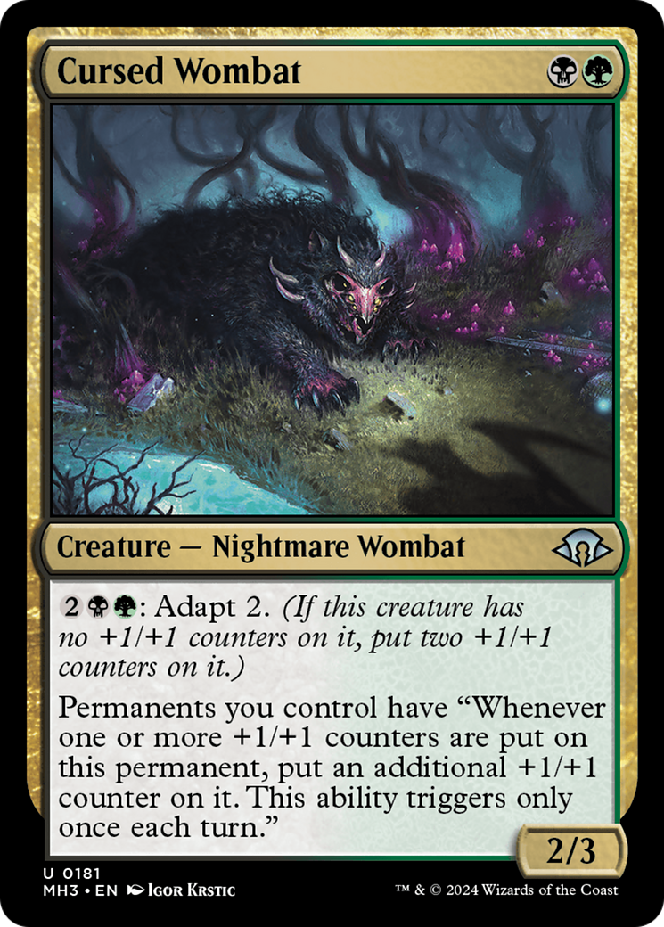 Cursed Wombat [Modern Horizons 3] | Boutique FDB TCG