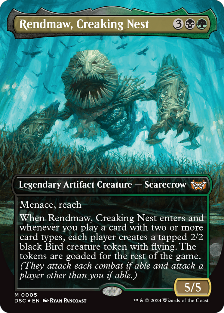 Rendmaw, Creaking Nest (Borderless) [Duskmourn: House of Horror Commander] | Boutique FDB TCG