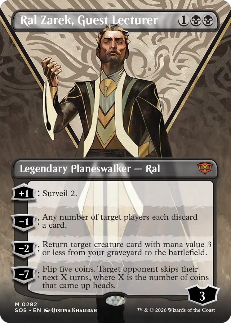 Ral Zarek, Guest Lecturer (Borderless) [Secrets of Strixhaven] | Boutique FDB TCG