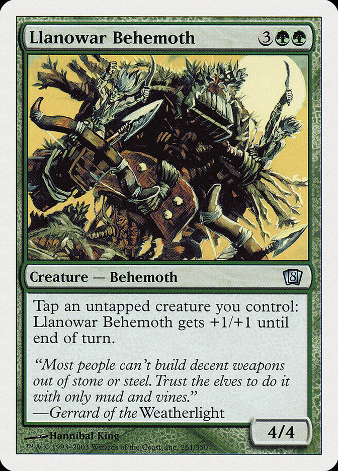 Llanowar Behemoth (8th Edition) [Oversize Cards] | Boutique FDB TCG