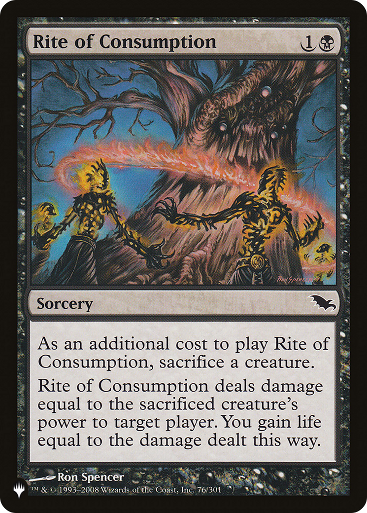 Rite of Consumption [The List Reprints] | Boutique FDB TCG